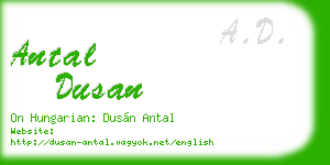 antal dusan business card